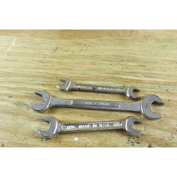 Craftsman wrench lot of 8 Power Kraft Mix Lot Vintage 12" 9/16 Forged Steel USA - Picture 3 of 5